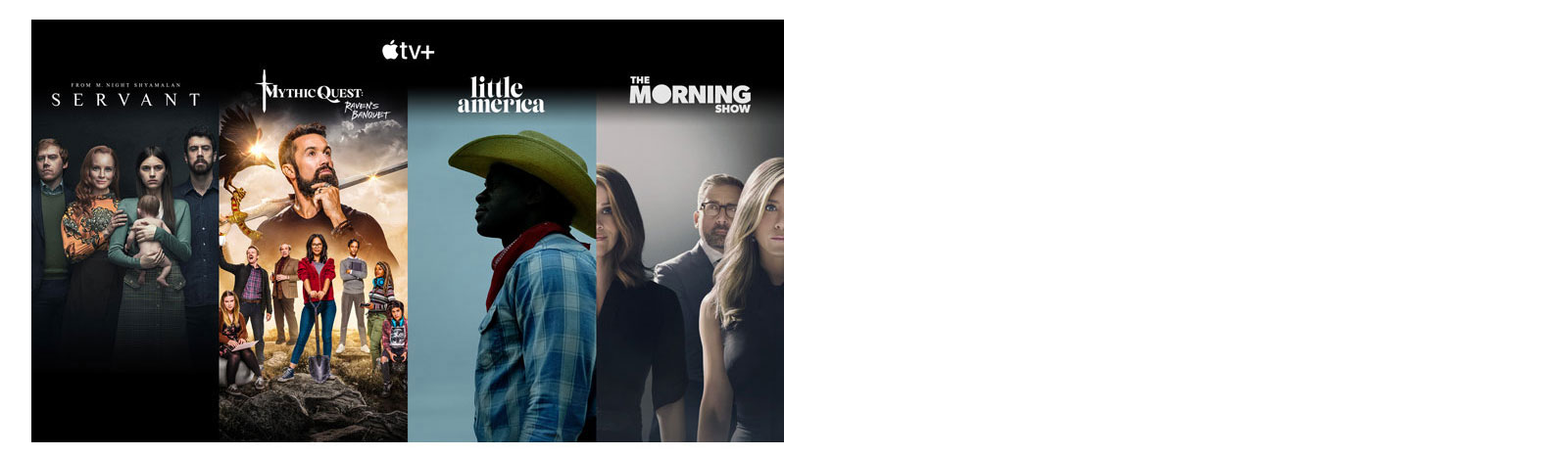 Miniatures de 4 principaux intertitres d'Apple TV+