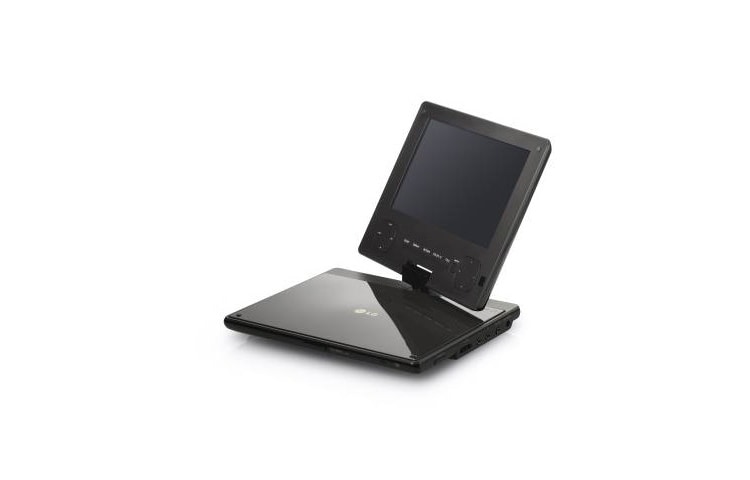 LG Lecteur DVD portable avec écran LCD 7'', Autonomie de jusqu'à 5 heures, USB Direct Recording & Playback, Pile interne rechargeable, DivX Playback et Smart Car Mount & Pouch., DP561B
