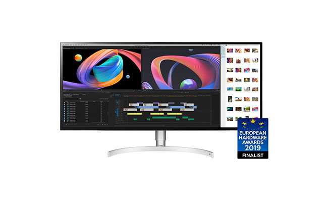 A front view of LG's monitor 34WK95U-W.