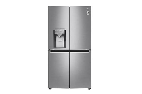 LG NatureFRESH™ GML844PZ6F Slim Multi-Door Fridge Freezer, 506L, Shiny Steel - F