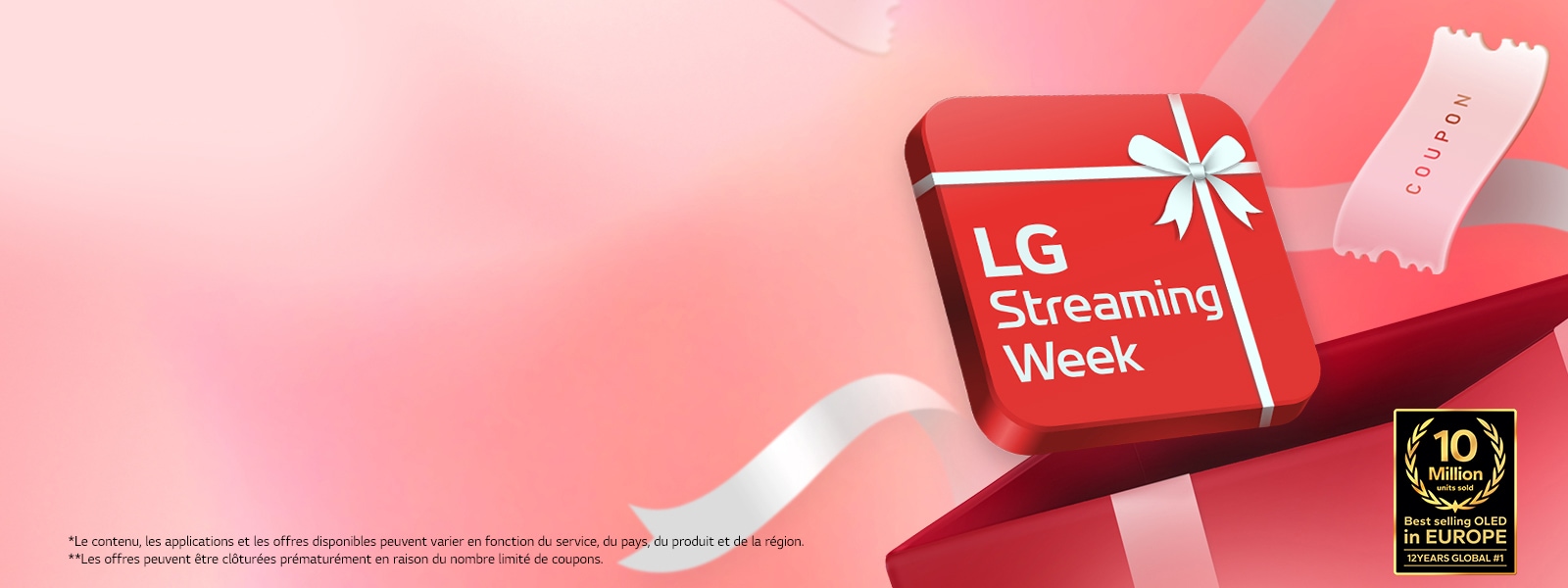 Une case rouge est placée dessus avec le texte « LG Streaming Week ».