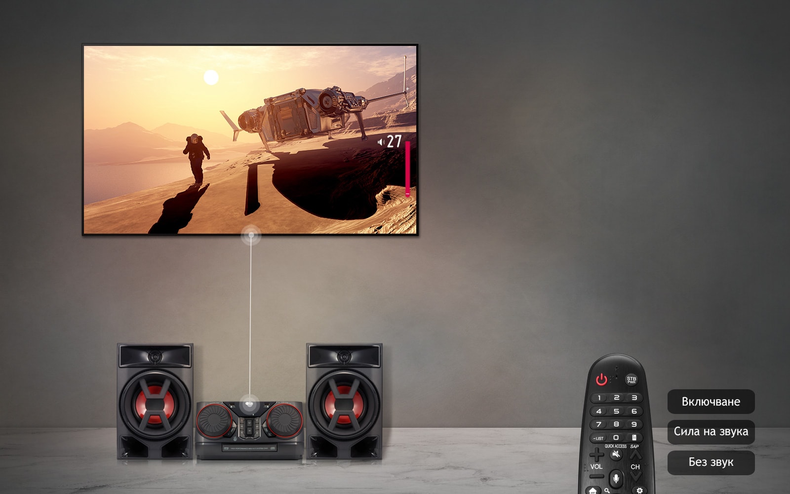 Синхронизиране на звука на телевизора <br>1