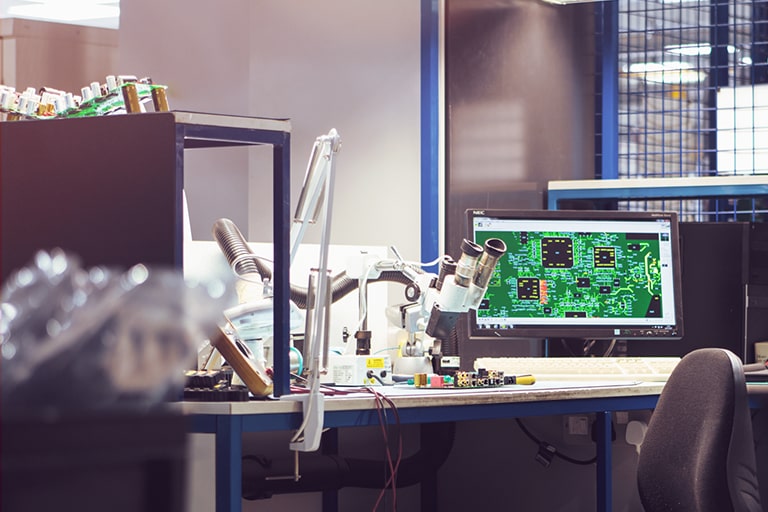 Колаж от четири изображения, свързани с аудиоустройствата от Meridian