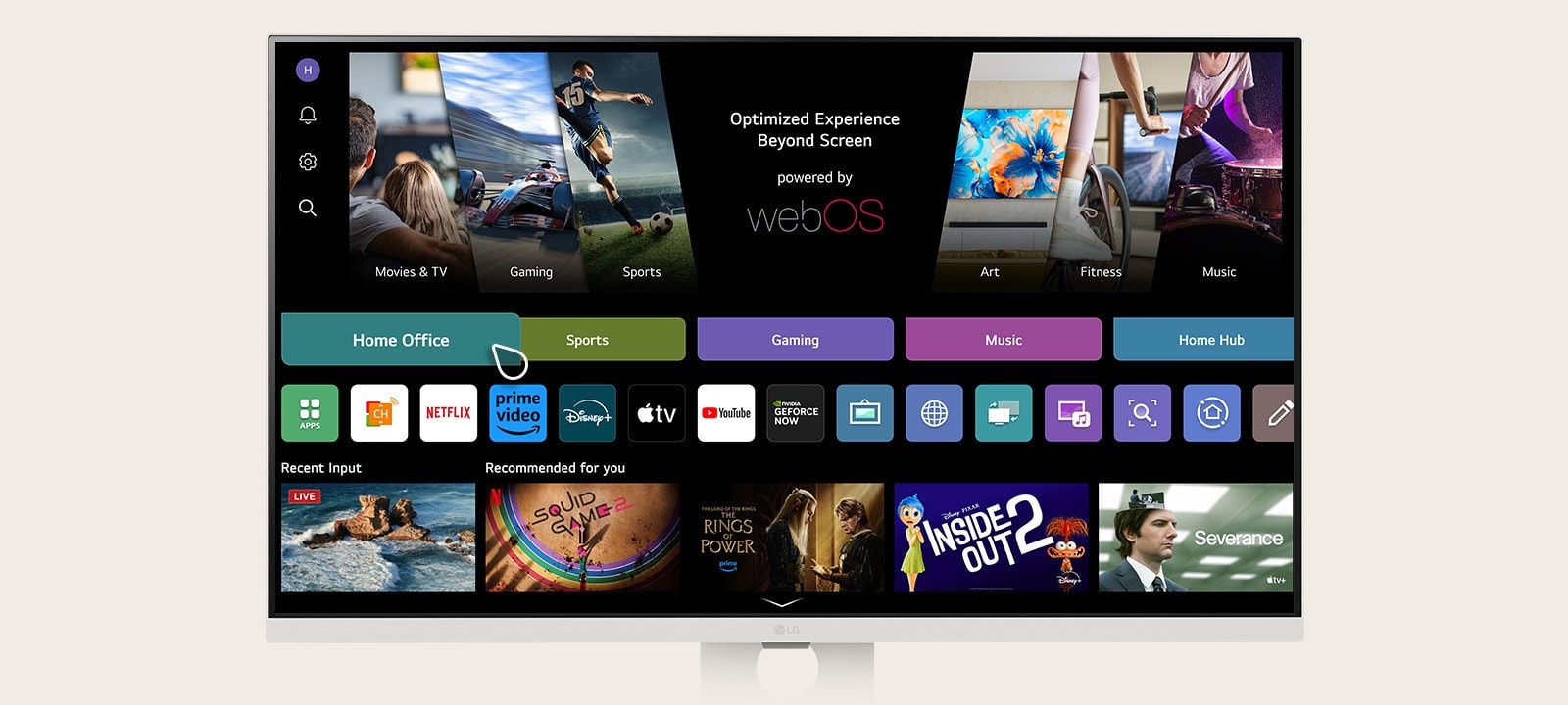 Видеоклип, представящ функциите на домашния офис в WebOS.