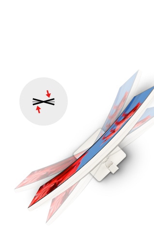 Мониторът има регулиране на въртенето.