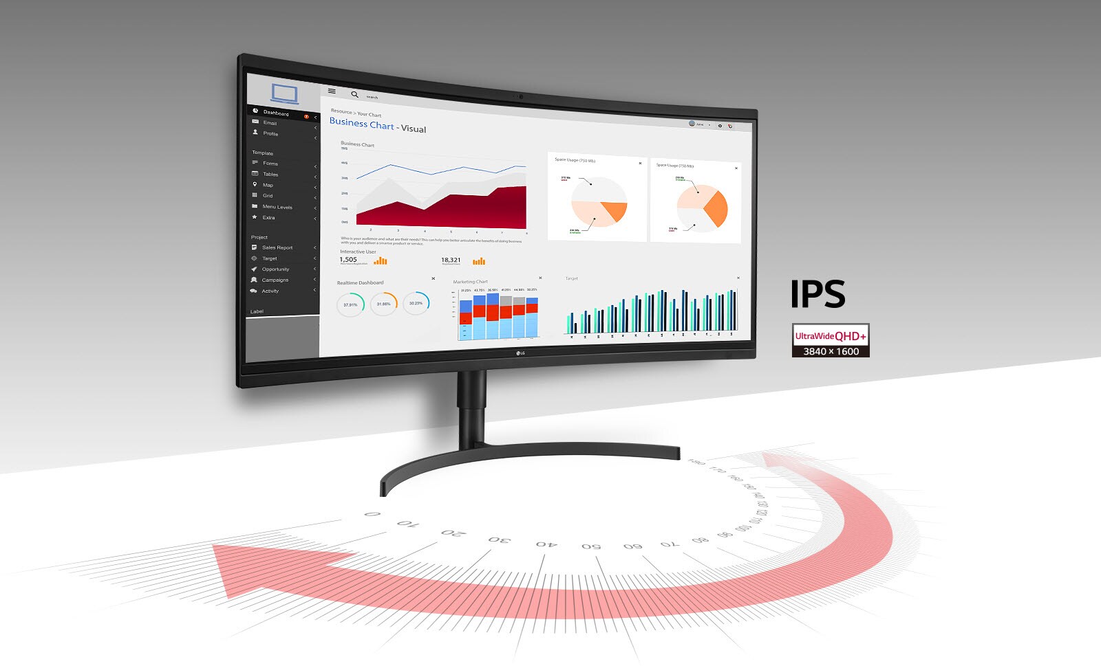 Мониторите LG предлагат широк зрителен ъгъл с IPS панели.