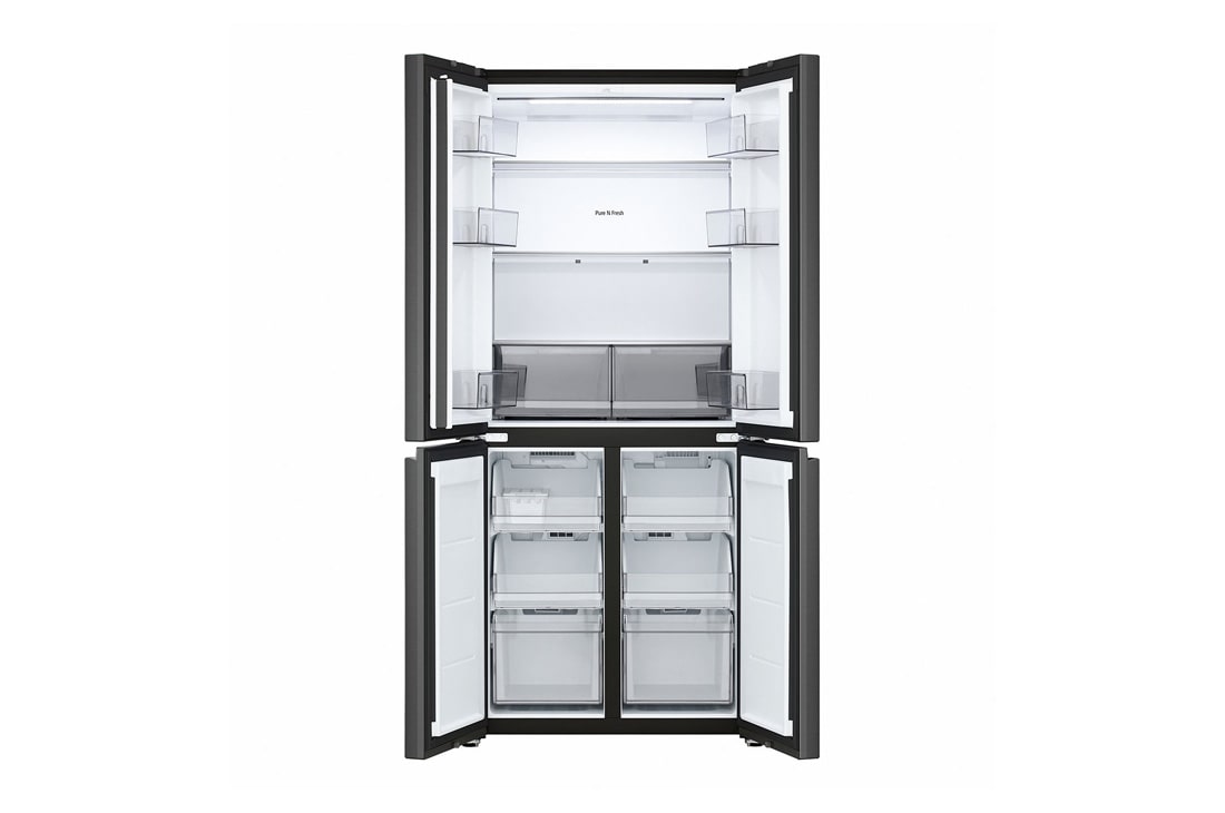LG Multi-Door хладилник, DoorCooling+™ и ThinQ™ технология, 580L капацитет, Хладилник LG - изглед на вътрешността, GMBS30SDEP, thumbnail 5