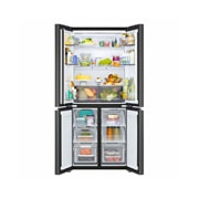 LG Multi-Door хладилник, DoorCooling+™ и ThinQ™ технология, 580L капацитет, Хладилник LG - отворена предна част с поставени храни, GMBS30SDEP, thumbnail 3