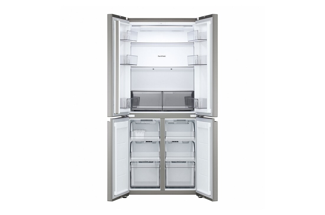 LG Multi-Door хладилник, DoorCooling+™ и ThinQ™ технология, 580L капацитет, Хладилник LG - изглед на вътрешността, GMBS30SEPY, thumbnail 5
