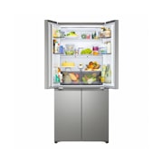 LG Multi-Door хладилник, DoorCooling+™ и ThinQ™ технология, 580L капацитет, Хладилник LG - отворена предна част с поставени храни, GMBS30SEPY, thumbnail 7