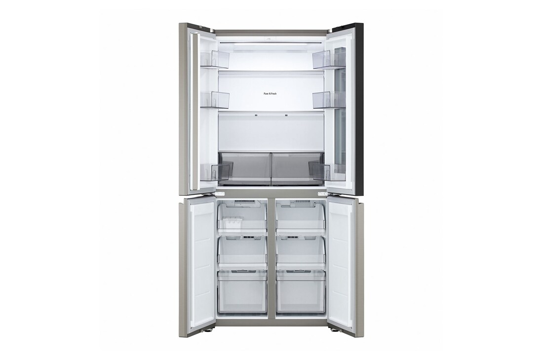 LG InstaView™ Multi-Door хладилник, DoorCooling+™ технология, 580L капацитет, Хладилник LG - изглед на вътрешността, GMVS30SEPY, thumbnail 5