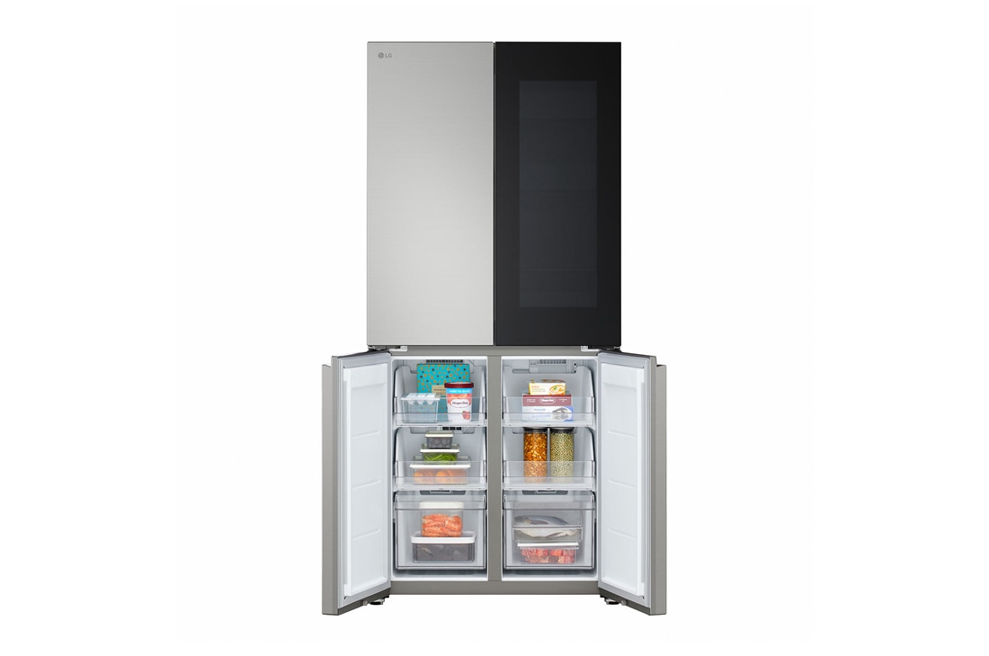 LG InstaView™ Multi-Door хладилник, DoorCooling+™ технология, 580L капацитет, Хладилник LG - пресни храни вътре, прецизно охлаждане и балансирана свежест, GMVS30SEPY, thumbnail 9