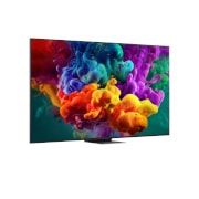 LG 100-инчов LG QNED evo AI QNED87 Mini LED 4K Smart TV 2026, LG QNED AI QNED83 Mini LED, показан отпред и отстрани, се отличава с 85-инчов дисплей с ширина 1890 mm, височина 1088 mm, височина 1148 mm със стойка, дълбочина на профила 72,4 mm и площ на стойката 1, 100QNED87B3, thumbnail 2