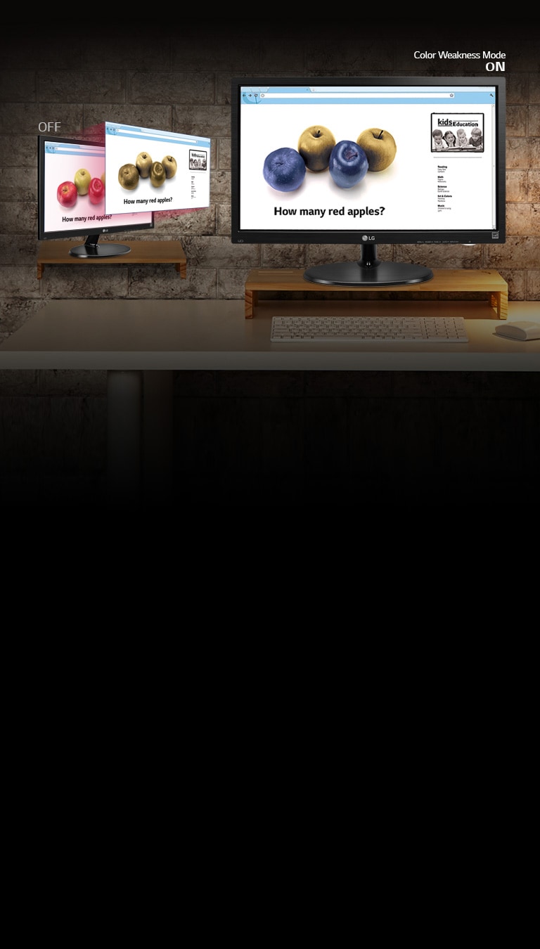 Предлага подобрено възпроизвеждане на цветовете за хората с нарушено възприемане на цветовете