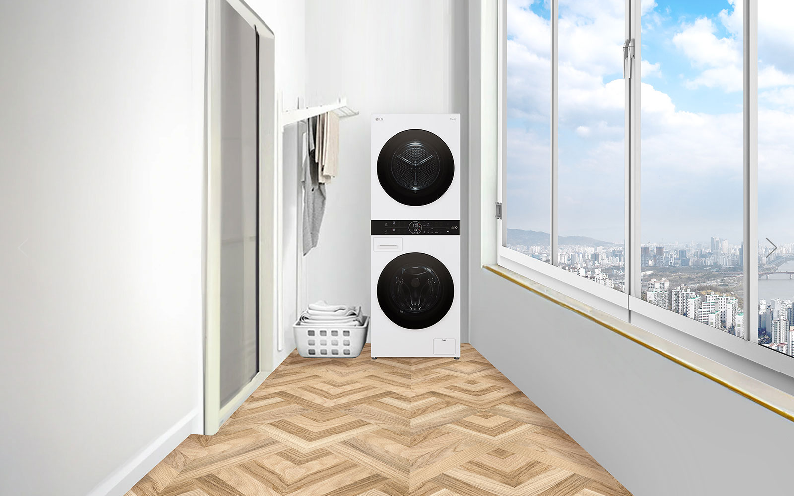 На снимката е показана WashTower на балкон.