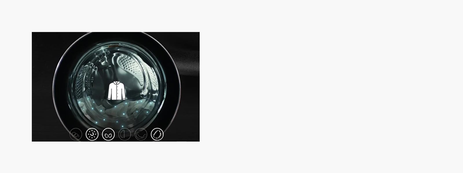 Изображението показва машината, която пере дрехи, и илюстрира изкуствения интелект, който разпознава товара.