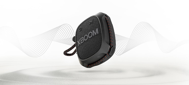 Звуковите вълни показват алгоритъма за подобряване на ниския звук от LG XBOOM Go XG2T.