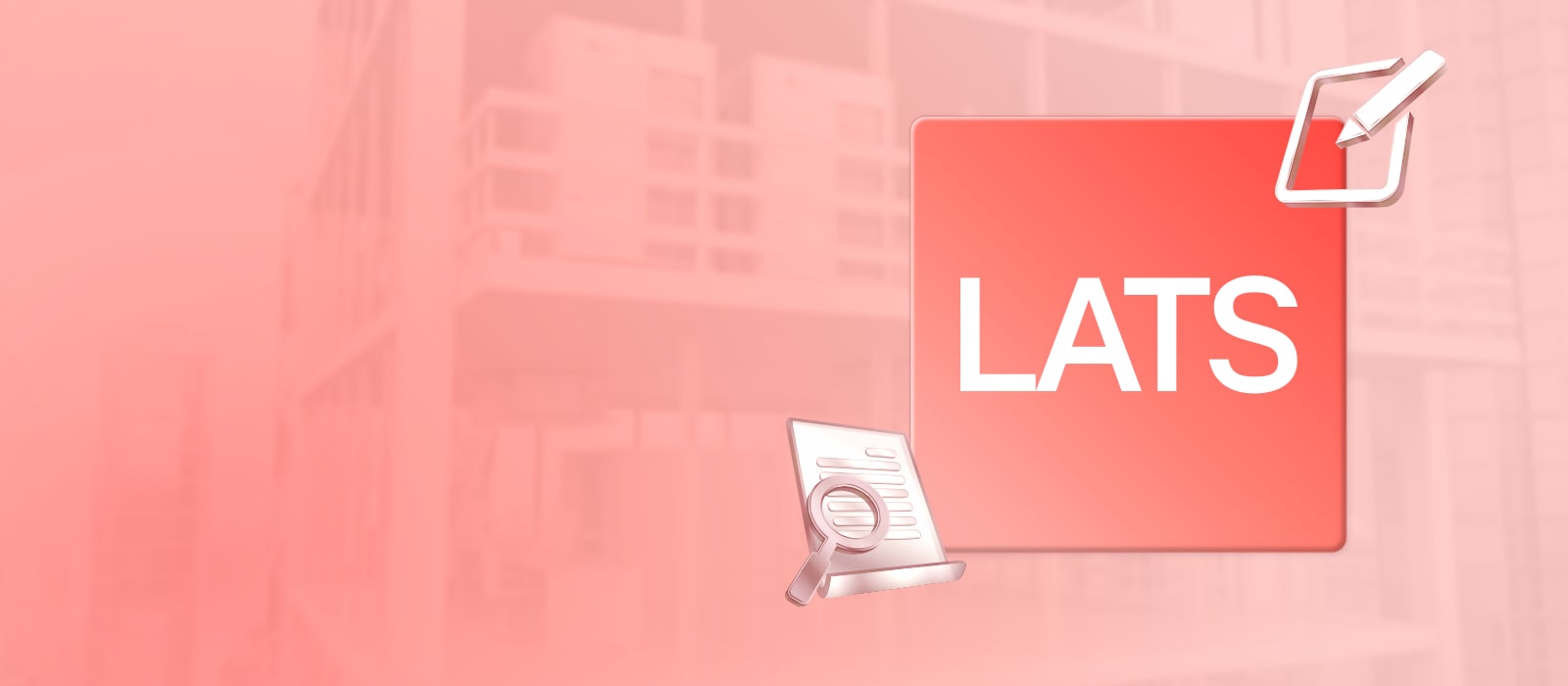 Софтуерен инструмент LG LATS HVAC, интелигентно управление на сгради, оптимизиране на работния процес, архитектурен дизайн, лого с червен квадрат