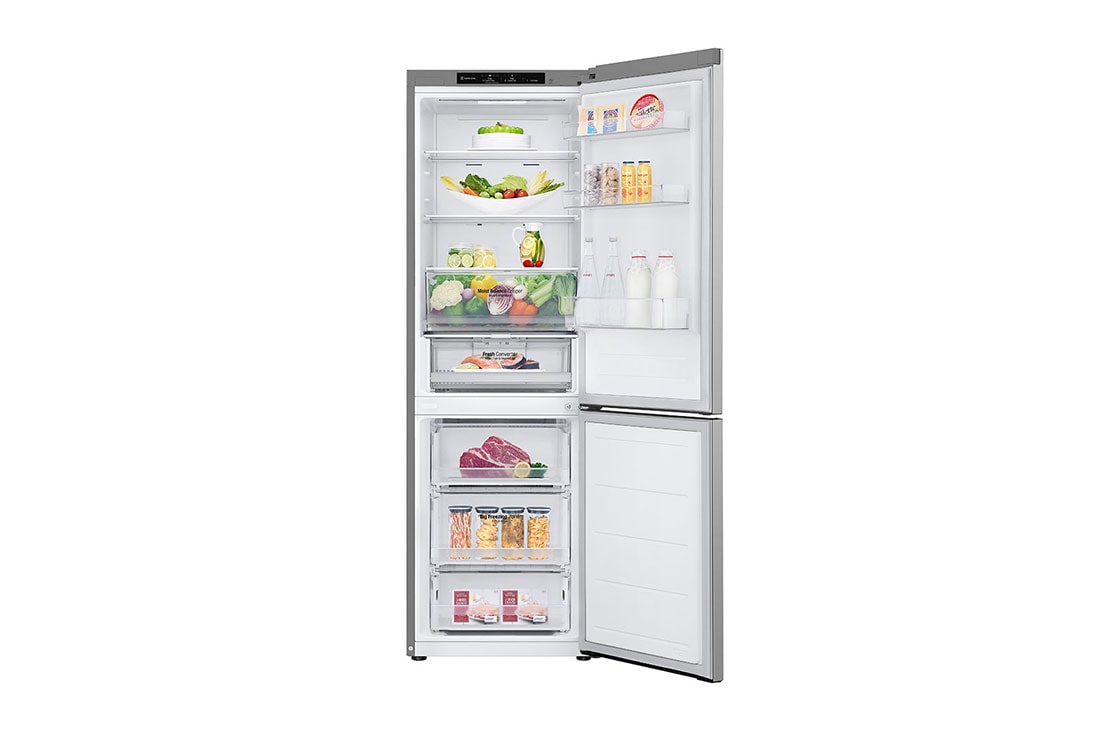 LG Хладилник c долна камера, DoorCooling+™ технология, 344L капацитет, Front all door open without food view, GBV3100DPY, thumbnail 2