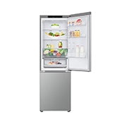 LG Хладилник c долна камера, DoorCooling+™ технология, 344L капацитет, Предна горна врата, отворена с изглед към храната, GBV3100DPY, thumbnail 9