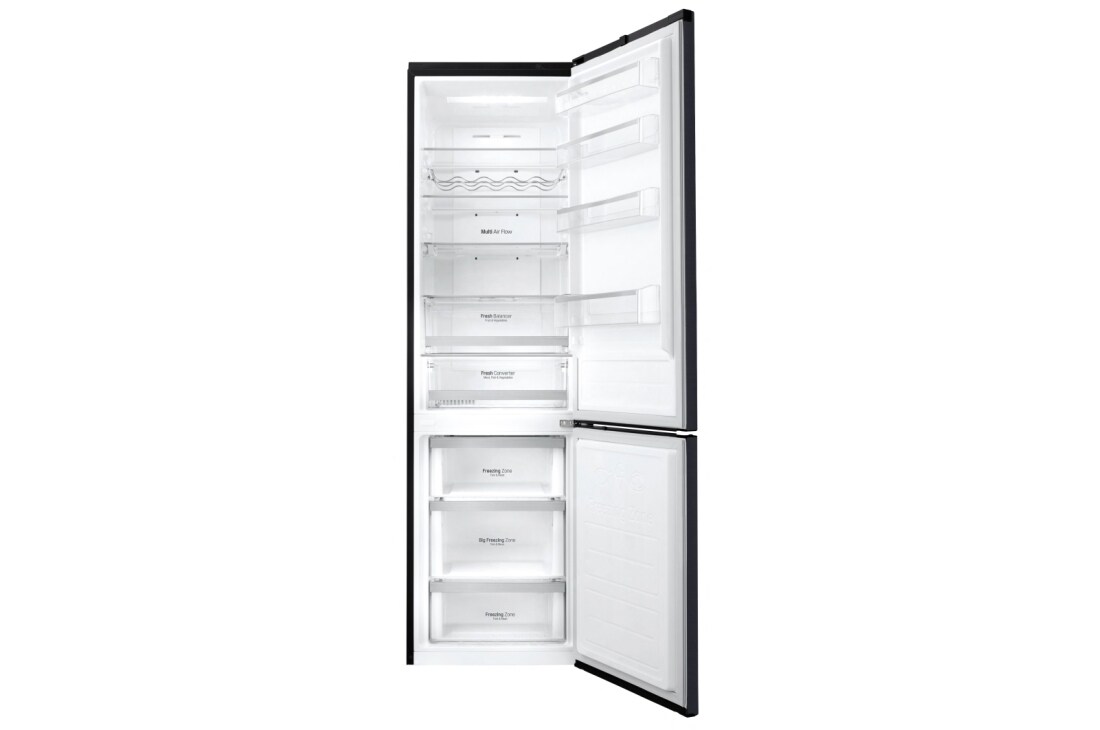 LG Хладилник с долен фризер, Wi-Fi, TOTAL NO FROST, линеен компресор с 10 години гаранция, черен мат, GBB60MCFFS, thumbnail 7