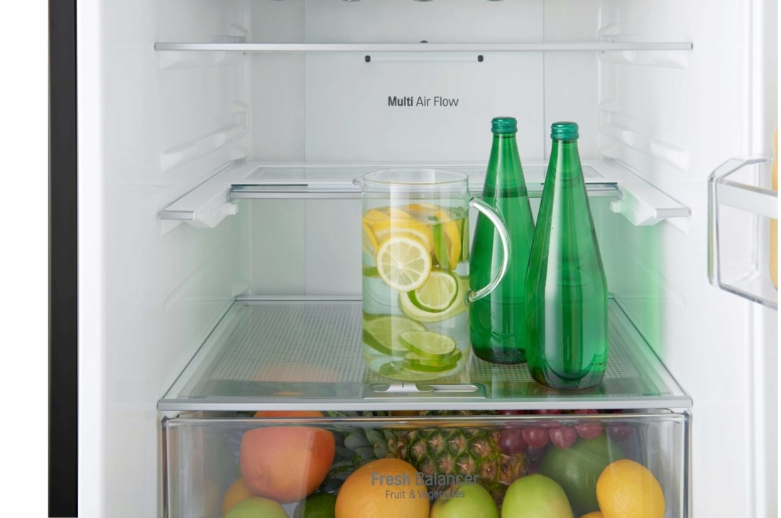 LG Хладилник с долен фризер, Wi-Fi, TOTAL NO FROST, линеен компресор с 10 години гаранция, черен мат, GBB60MCFFS, thumbnail 12