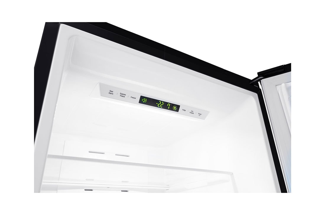 LG Хладилник с  долен фризер, TOTAL NO FROST, линеен компресор с 10 години гаранция, черен, GBB59WBJZS, thumbnail 10