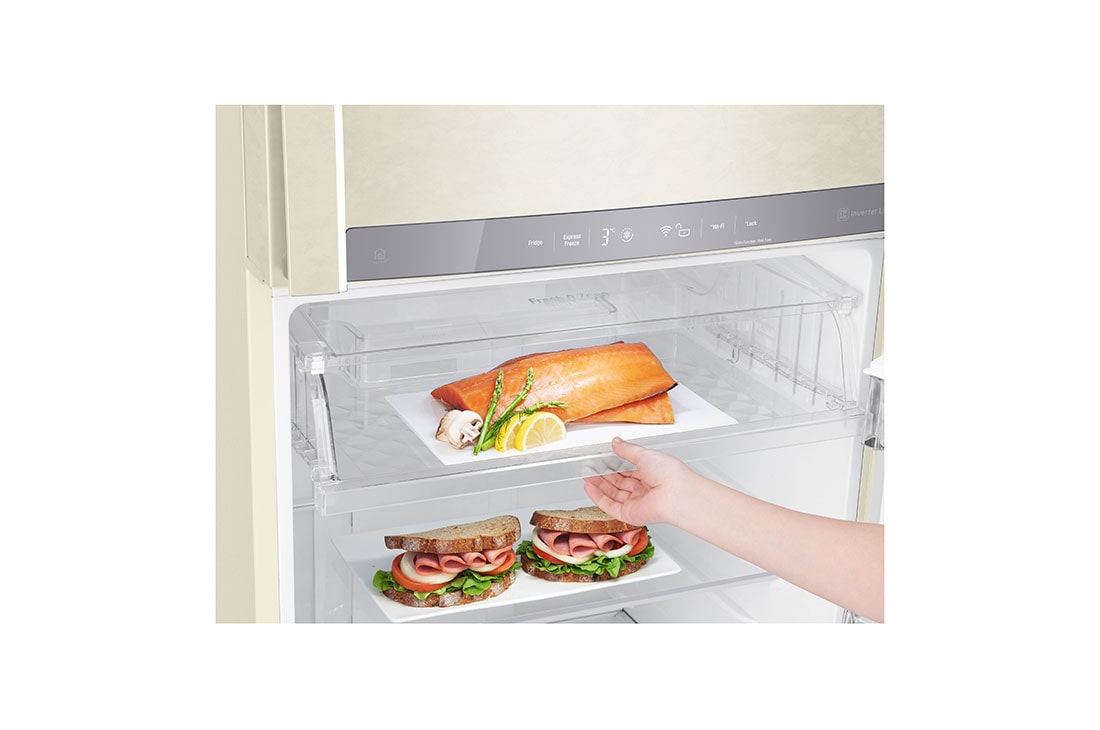 LG Хладилник c горна камера, DoorCooling⁺™ и ThinQ™ технология, 438L капацитет, GTB574SEHZD, thumbnail 9