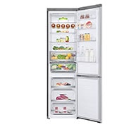 LG Хладилници c долна камера с DoorCooling+™ технология, 384 L Капацитет, GBB72NSDFN-front open food, GBB72NSDFN, thumbnail 2