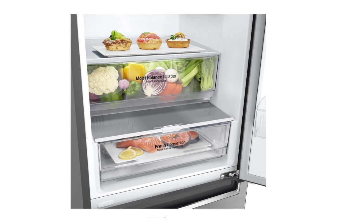 LG Хладилник c долна камера, DoorCooling⁺™ и ThinQ™ технология, 384L капацитет, GBB62PZFFN, thumbnail 6