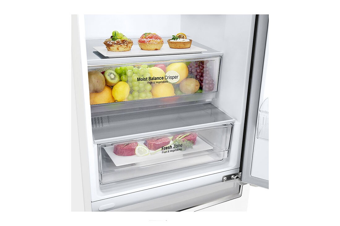 LG Хладилник c долна камера, DoorCooling⁺™ и ThinQ™ технология, 341L капацитет, GBB61SWHMN, GBB61SWHMN, thumbnail 9