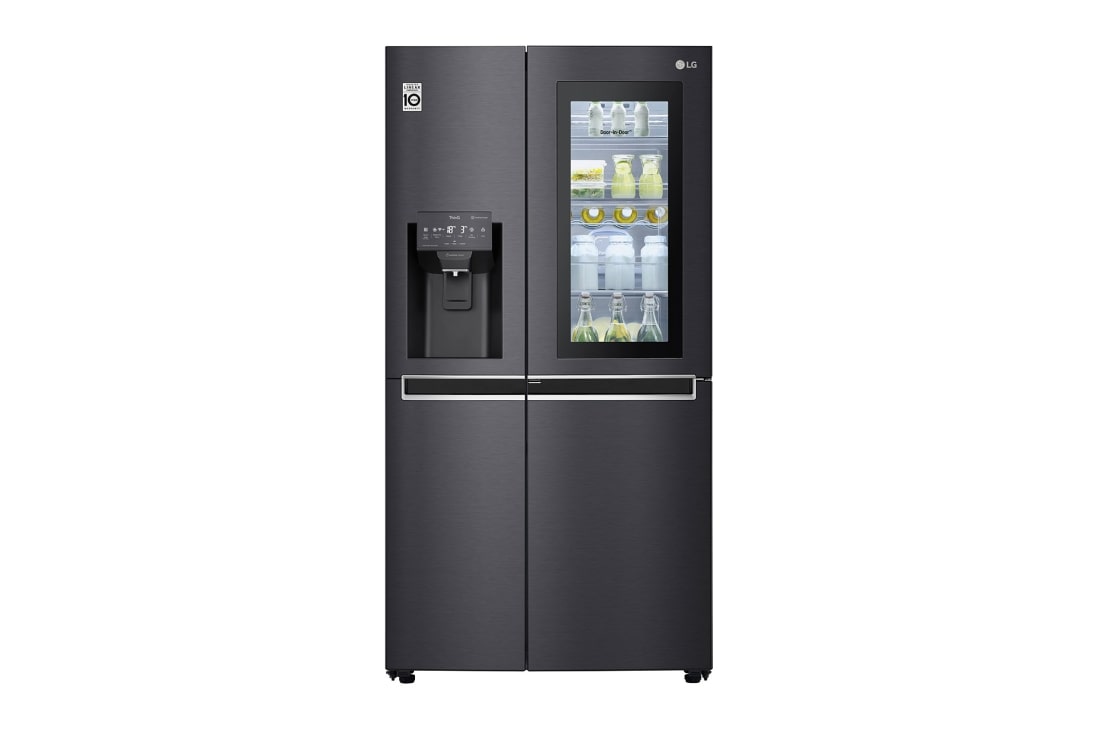 LG InstaView Door-in-Door™ Side-by-Side хладилник, DoorCooling⁺™ и ThinQ™ технология, 625L капацитет, GSX961MCCZ, GSX961MCCZ