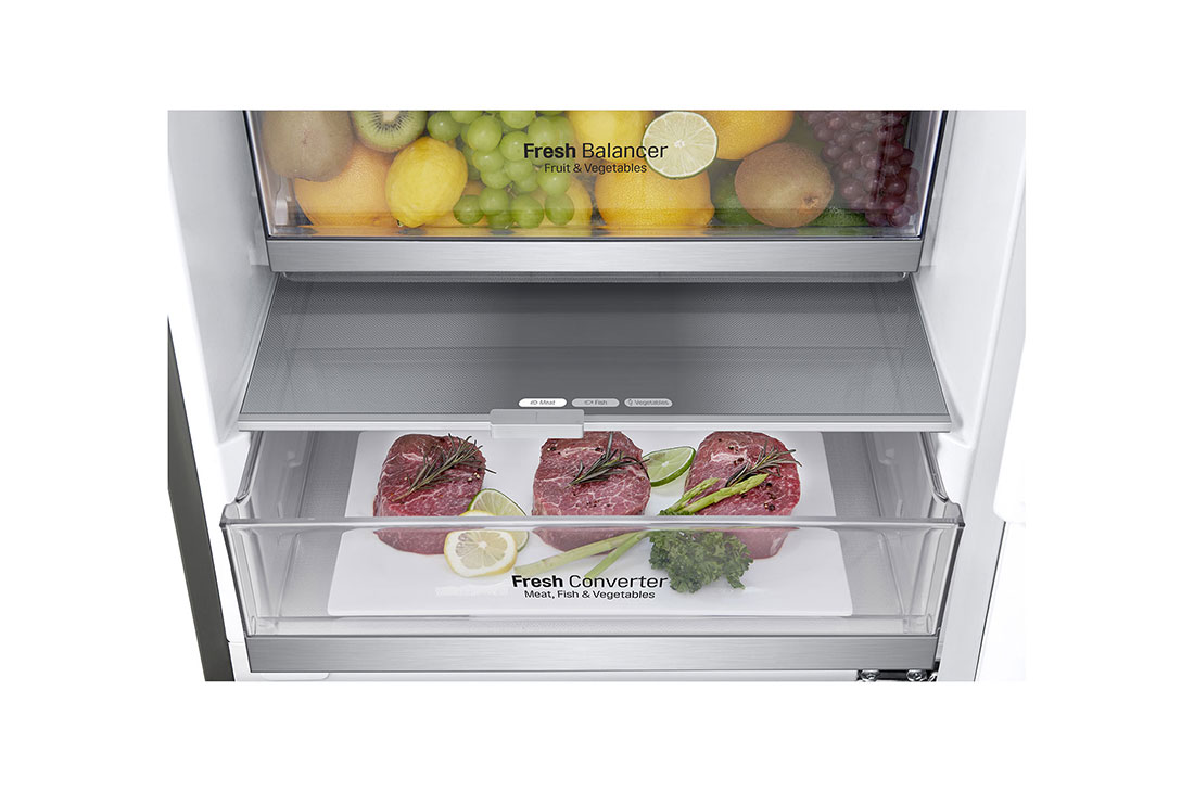 LG Хладилник c долна камера, DoorCooling⁺™ и ThinQ™ технология, 340L капацитет, GBF71PZDMN, GBF71PZDMN, thumbnail 5