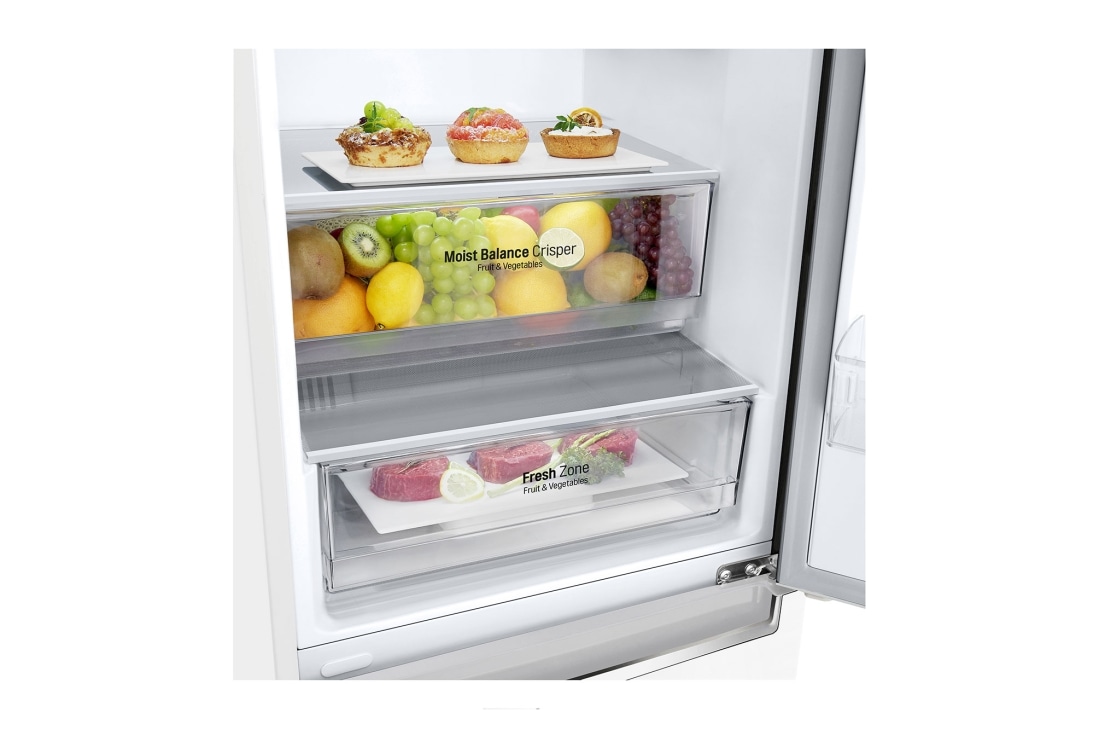 LG Хладилник c долна камера с DoorCooling<sup>+</sup>™ технология, 341 L капацитет, GBB61SWGFN, GBB61SWGFN, thumbnail 3