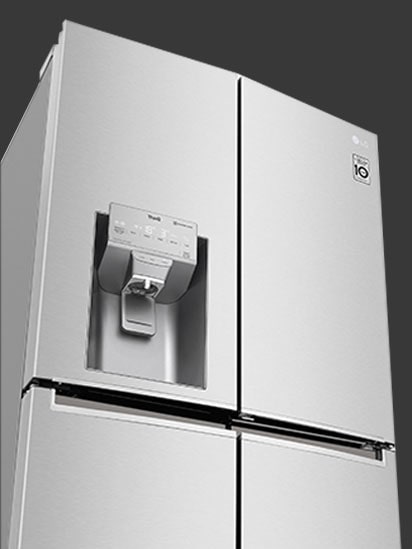 Изглед отгоре на LG хладилник