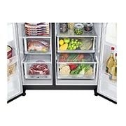 LG Door-in-Door™ Side-by-Side хладилник, DoorCooling+™ и ThinQ™ технология, 635 L капацитет, GSJV70WBTF, GSJV70WBTF, thumbnail 3