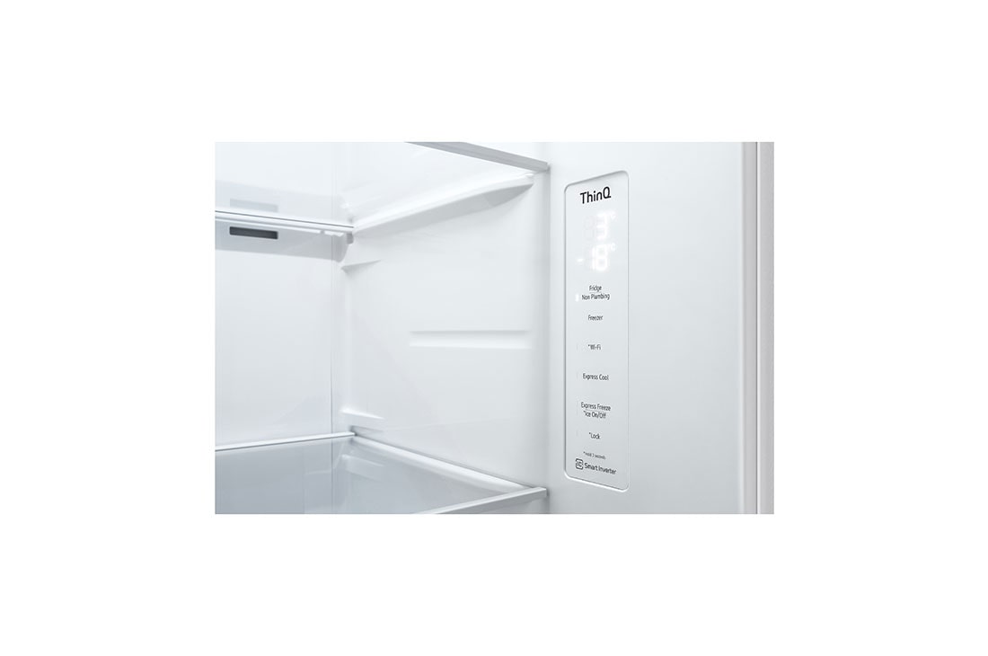 LG Side-by-Side хладилник,DoorCooling<sup>+</sup>™ и ThinQ™ технология, 635L капацитет, GSLV71SWTM, GSLV71SWTM, thumbnail 7