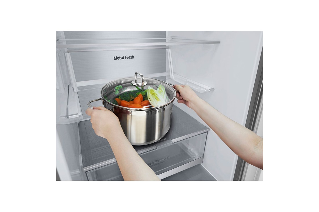 LG Хладилник c долна камера, DoorCooling⁺™ и ThinQ™ технология, 384L капацитет, GBB72NSUCN1, GBB72NSUCN1, thumbnail 8