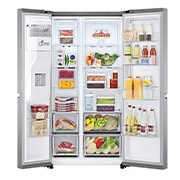 LG Door-in-Door™ Side-by-Side хладилник, DoorCooling<sup>+</sup>™ и ThinQ™ технология, 635L капацитет, GSJV71PZTE, GSJV71PZTE, thumbnail 3