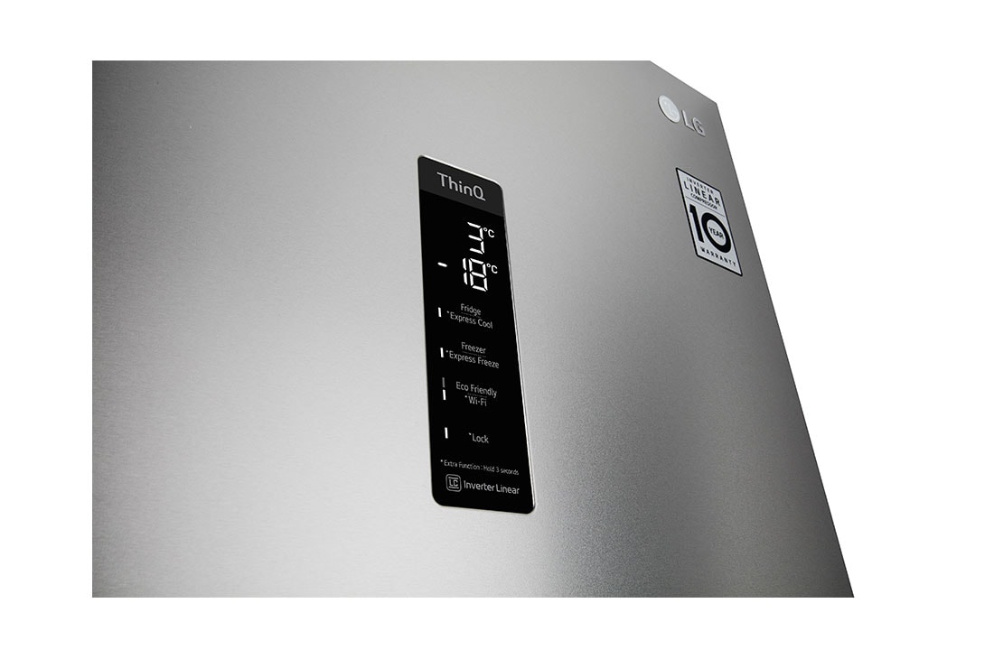 LG Хладилник c долна камера, DoorCooling<sup>+</sup>™ и ThinQ™ технология, 384L капацитет, GBB72MBUBN, GBB72MBUBN, thumbnail 7