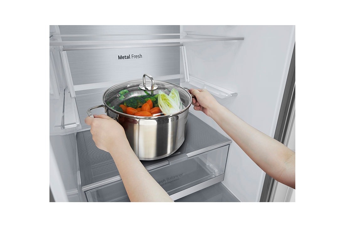 LG Хладилник c долна камера, DoorCooling<sup>+</sup>™ и ThinQ™ технология, 384L капацитет, GBB72MBUBN, GBB72MBUBN, thumbnail 8