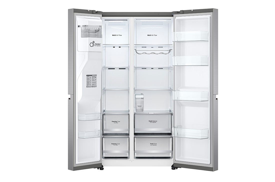 LG Side-by-Side хладилник, DoorCooling<sup>+</sup>™ и ThinQ™ технология, 635L капацитет, GSLV71PZLE, GSLV71PZLE, thumbnail 3