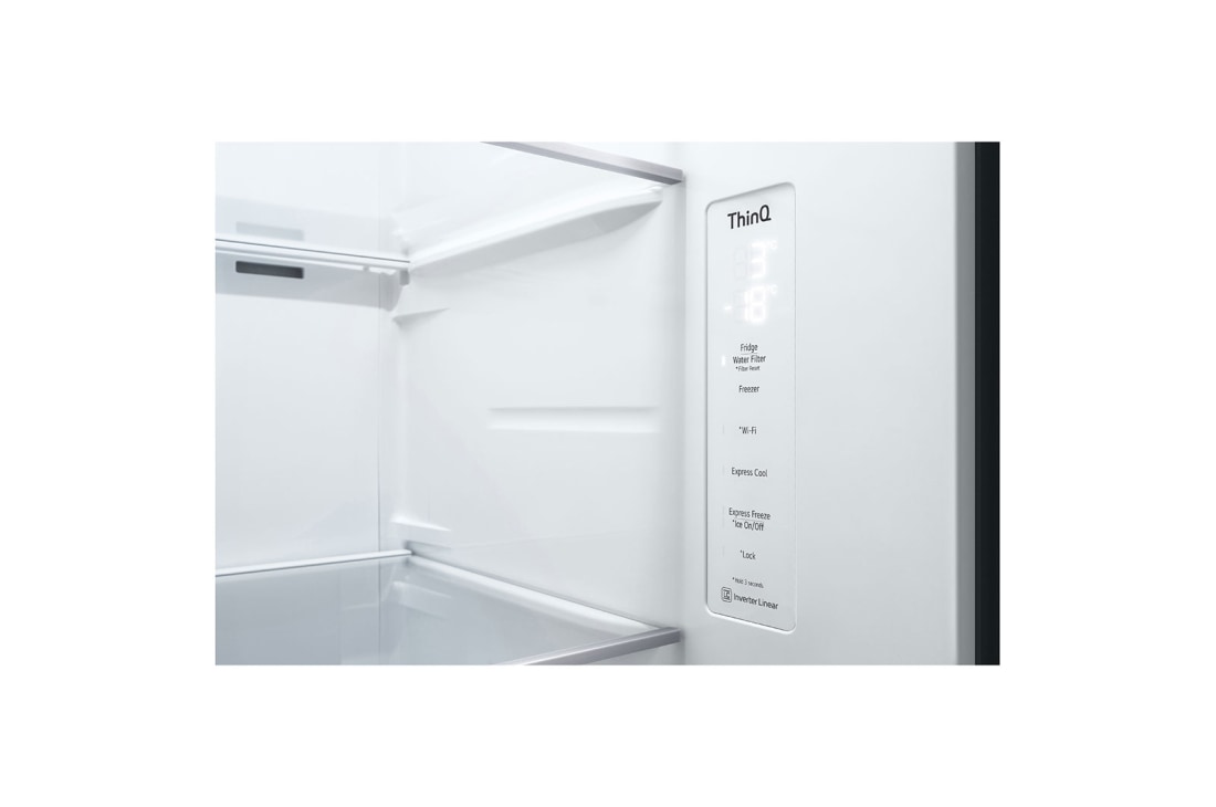 LG InstaView Door-in-Door™ Side-by-Side хладилник, DoorCooling<sup>+</sup>™ и ThinQ™ технология, 635L капацитет, GSXV80PZLE, GSXV80PZLE, thumbnail 8