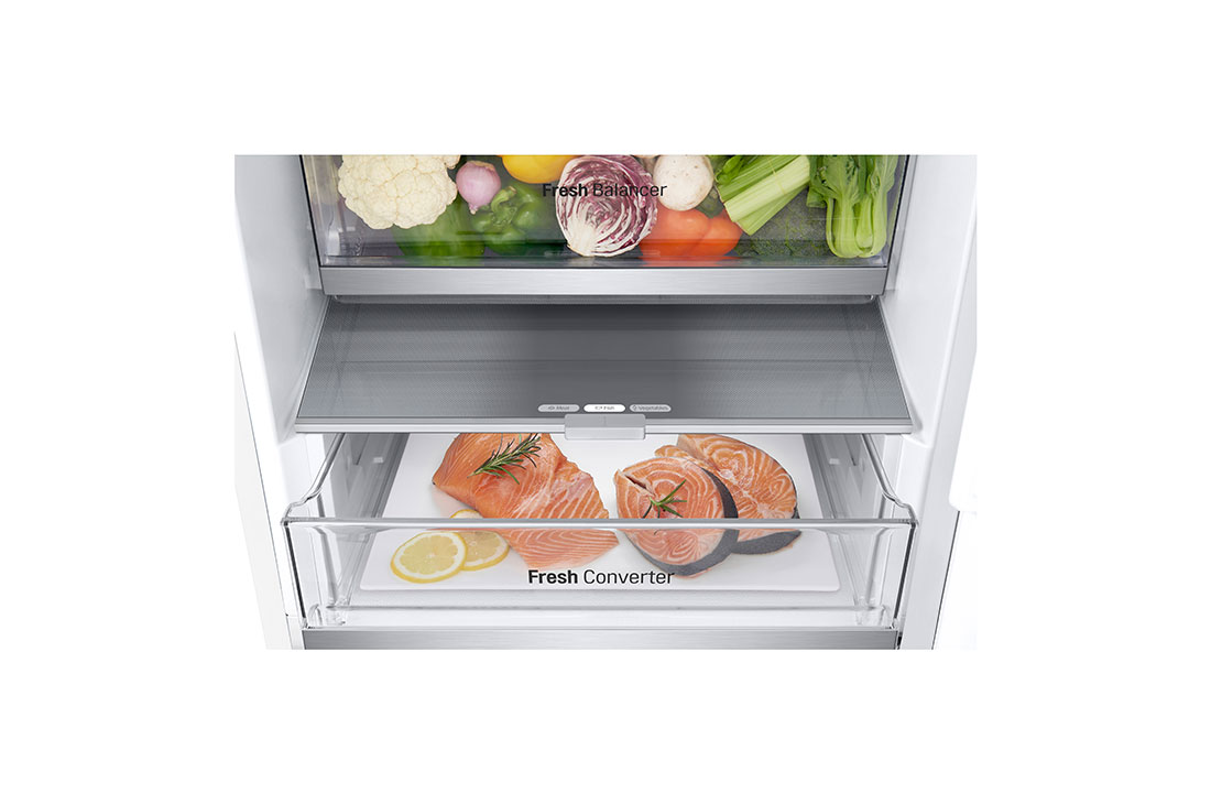 LG Хладилник c долна камера, DoorCooling+™ технология, 387L капацитет, Чекмедже с храна, GBV7280CSW, thumbnail 7