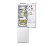 LG Хладилник c долна камера, DoorCooling+™ технология, 387L капацитет, Предна горна врата, отворена с изглед към храната, GBV7280CSW, thumbnail 4