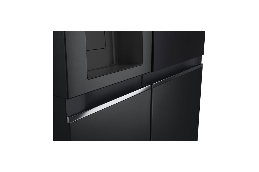 LG InstaView™ Side-by-Side хладилник, DoorCooling+™ и ThinQ™ технология, 635L капацитет, Детайлен изглед на дръжката, GSGV81EPLL, thumbnail 6