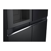 LG InstaView™ Side-by-Side хладилник, DoorCooling+™ и ThinQ™ технология, 635L капацитет, Детайлен изглед на дръжката, GSGV81EPLL, thumbnail 6