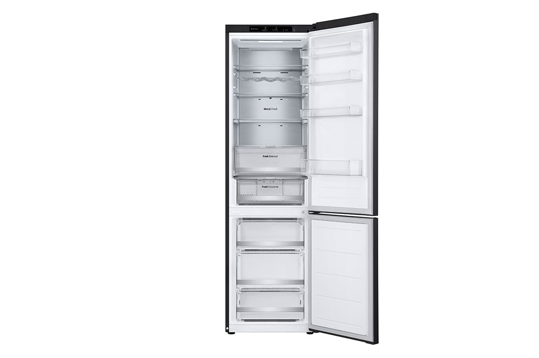 LG Хладилник c долна камера, DoorCooling+™ технология, 387L капацитет, Отворена предна врата без изглед към храната, GBV7280CEV, thumbnail 4