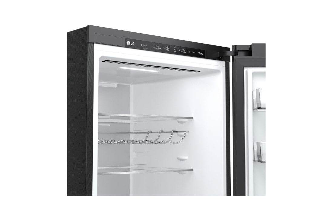 LG Хладилник c долна камера, DoorCooling+™ и ThinQ™ технология, 387L капацитет, Чекмедже без храна, GBB72TW9DQ, thumbnail 8