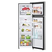 LG Хладилник c горна камера, DoorCooling<sup>+</sup>™ технология, 266L капацитет, Отворена предна врата с изглед към храната, GTBV20PYGKD, thumbnail 2